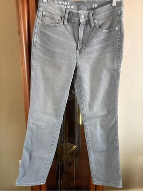JCREW Vintage Straight Women's Jeans - Gray, Size 28